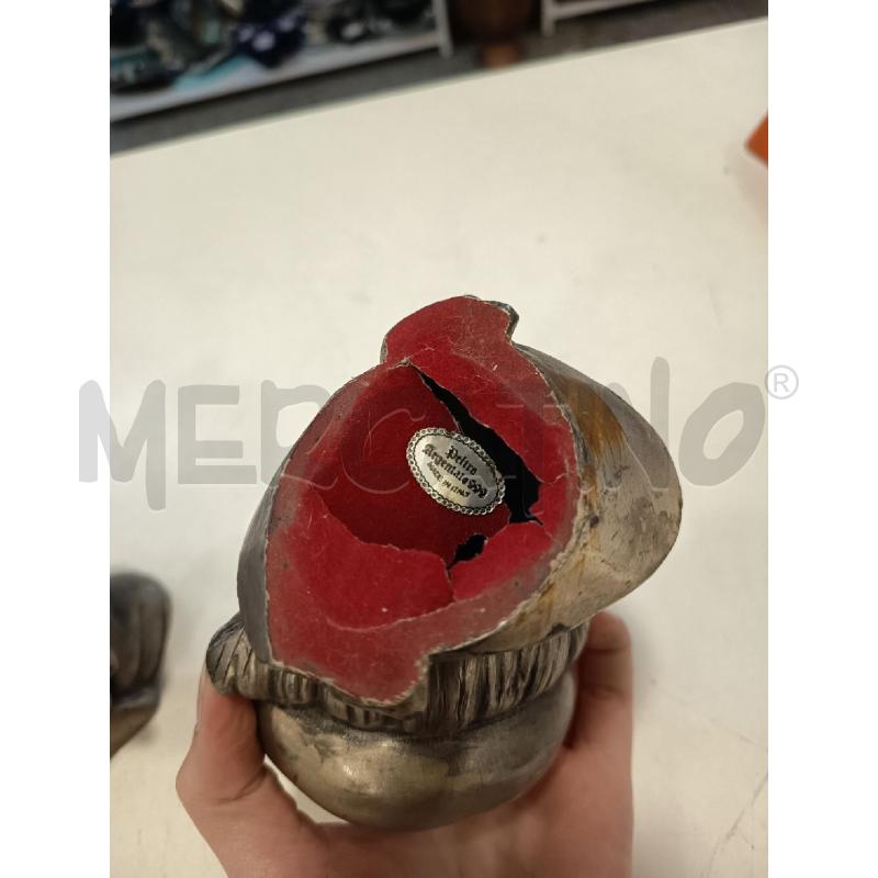  COPPIA SCULTURE TESTE ANZIANI PELTRO | Mercatino dell'Usato Roma rebibbia 3
