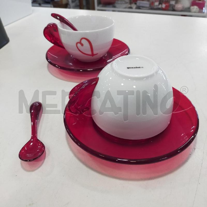 COPPIA TAZZE GUZZINI BIANCO ROSSO | Mercatino dell'Usato Roma rebibbia 4