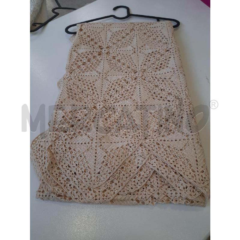 COPRITAVOLA BEIGE RETTANGOLARE UNCINETTO | Mercatino dell'Usato Roma rebibbia 3
