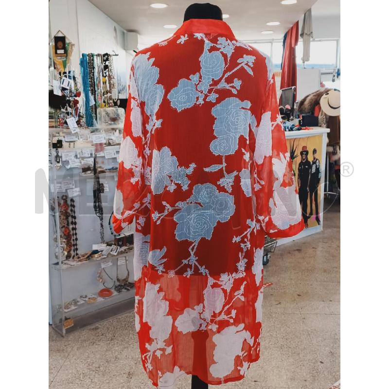 COPRI COSTUME LINGSANG A KIMONO ROSSO FIORI BIANCHI | Mercatino dell'Usato Roma rebibbia 2