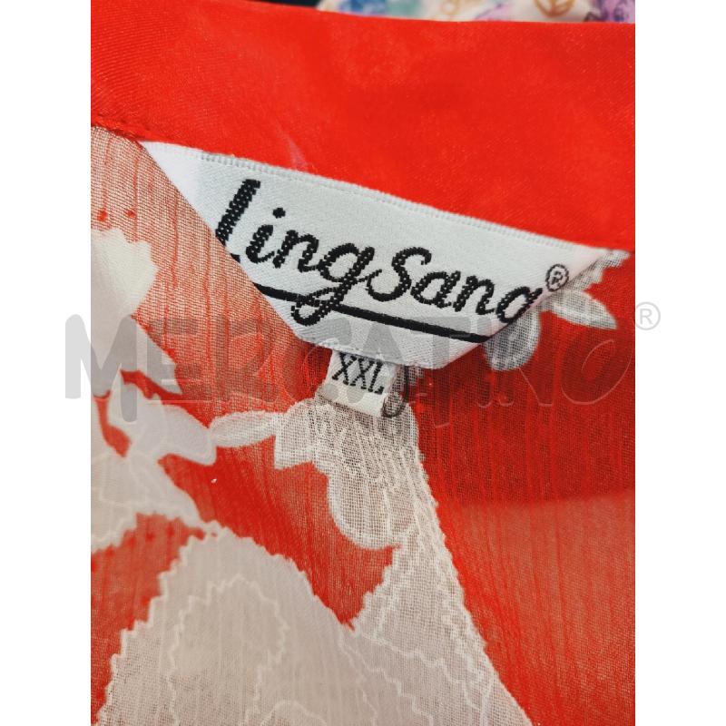 COPRI COSTUME LINGSANG A KIMONO ROSSO FIORI BIANCHI | Mercatino dell'Usato Roma rebibbia 4