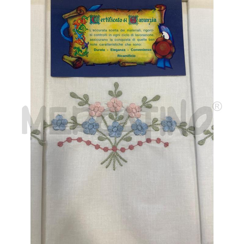 CORREDO 6PZ BIANCO FIORI RICAMATI ARTE FIORENTINA | Mercatino dell'Usato Roma rebibbia 3
