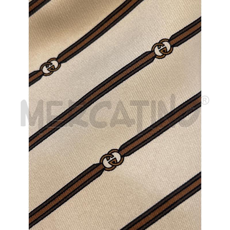 CRAVATTA GUCCI CREMA/MARRONE SETA | Mercatino dell'Usato Roma rebibbia 2