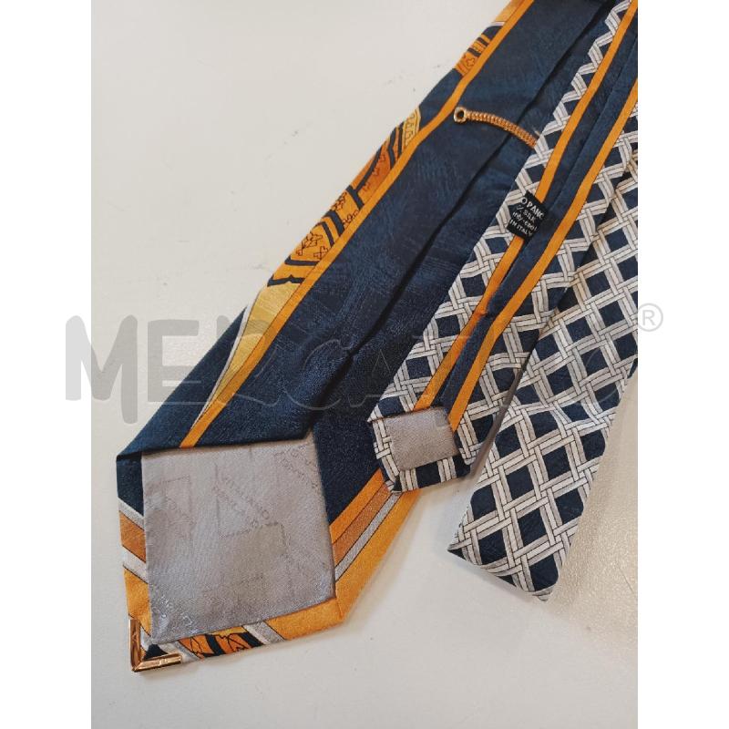 CRAVATTA VITALIANO PANCALDI OCRA/BLU  | Mercatino dell'Usato Roma rebibbia 3