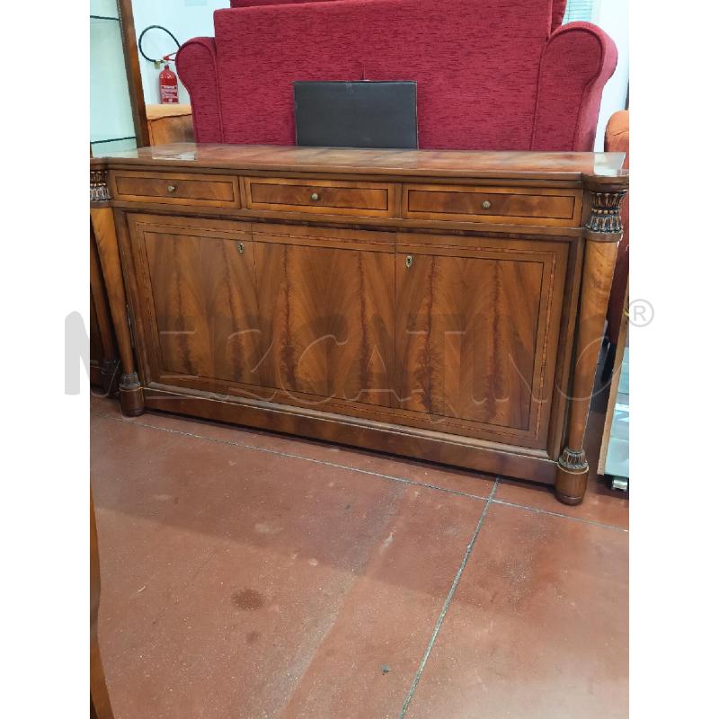 CREDENZA LEGNO INTARS.3 ANTE 3 CASS. | Mercatino dell'Usato Roma rebibbia 1