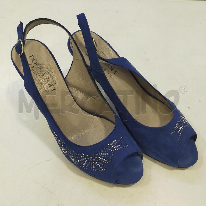 DECOLLETE BLU STRASS DONNA SOFT | Mercatino dell'Usato Roma rebibbia 1