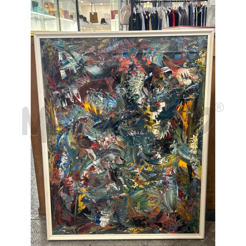 DIPINTO ASTRATTO COLORATO C BIANCA | Mercatino dell'Usato Roma rebibbia 1