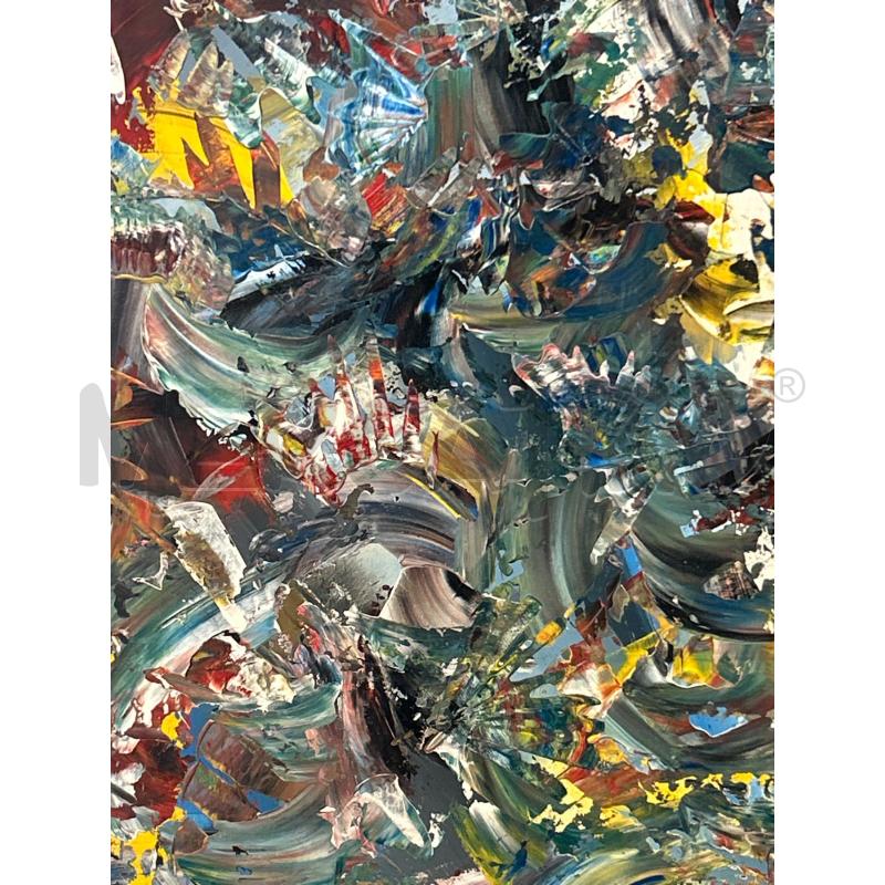 DIPINTO ASTRATTO COLORATO C BIANCA | Mercatino dell'Usato Roma rebibbia 2