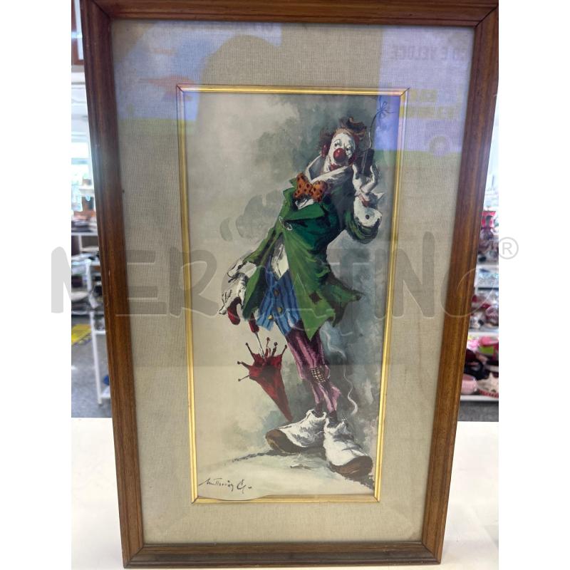 DIPINTO CLOWN VESTE VERDE | Mercatino dell'Usato Roma rebibbia 1