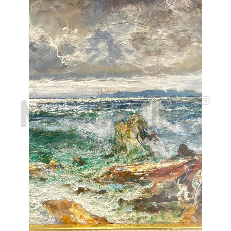 DIPINTO MARINA BRUNO DI GIULIO C DOR ROSSA 55X45 | Mercatino dell'Usato Roma rebibbia 2