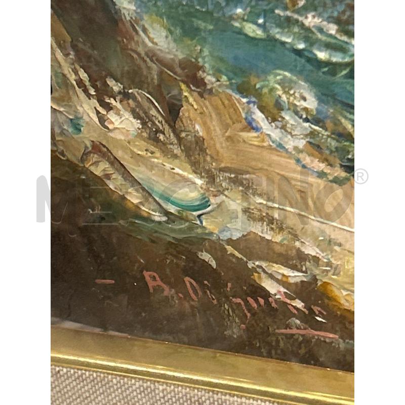 DIPINTO MARINA BRUNO DI GIULIO C DOR ROSSA 55X45 | Mercatino dell'Usato Roma rebibbia 3