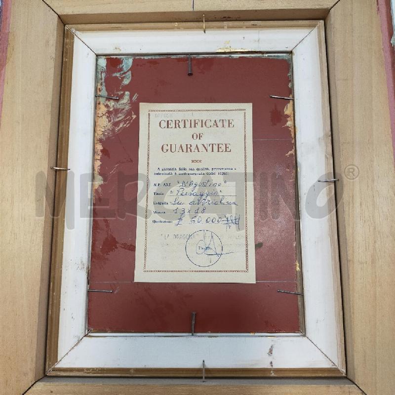 DIPINTO PICCOLO PAESAGGIO FIRMA D'AGOSTINO | Mercatino dell'Usato Roma rebibbia 3