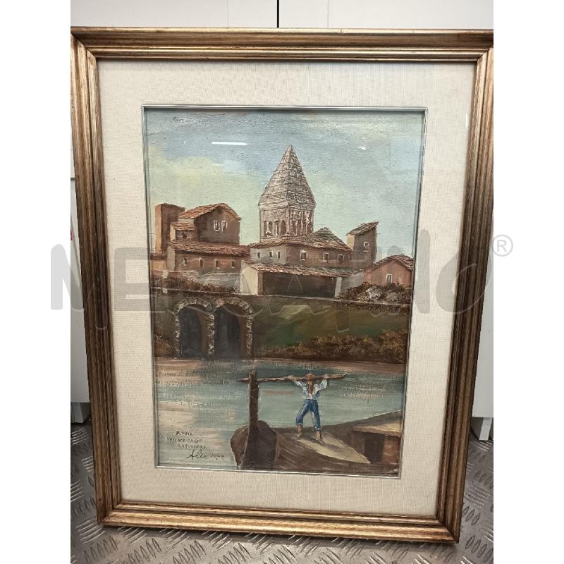 DIPINTO RILIEVO ROMA VECCHIE CASE ANGULLARA | Mercatino dell'Usato Roma rebibbia 1
