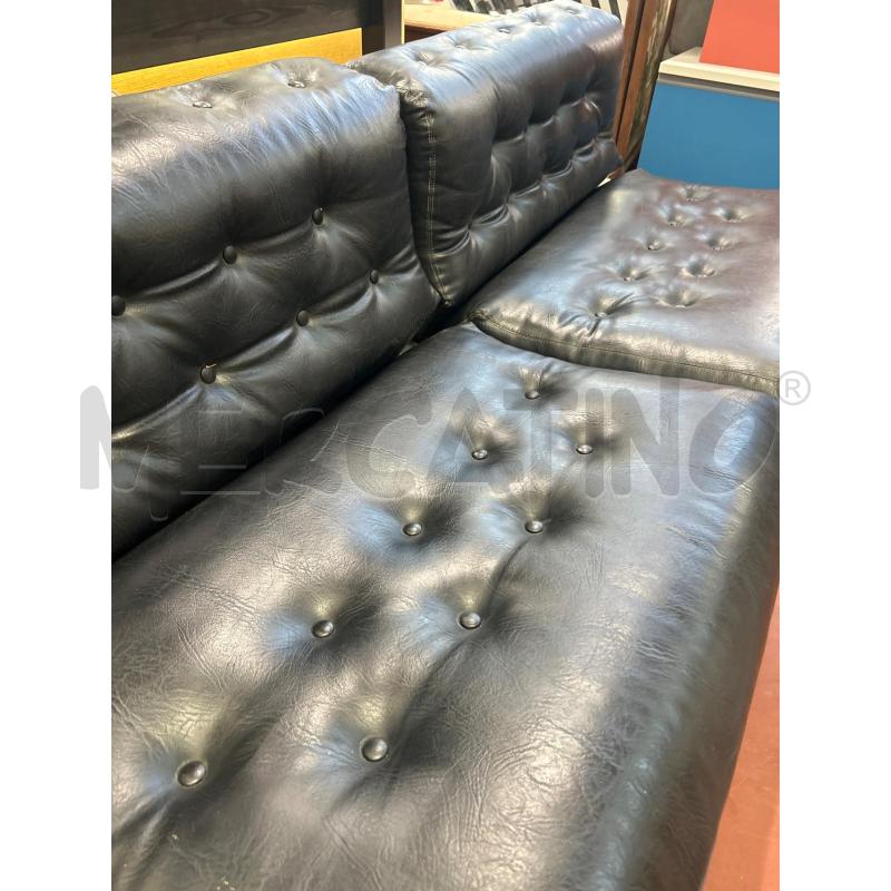 DIVANO LETTO VINTAGE RESINA PELLE NERA | Mercatino dell'Usato Roma rebibbia 3