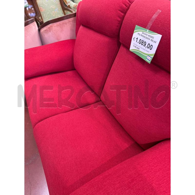 DIVANO ROSSO POLTRONE/SOFA' RELAX | Mercatino dell'Usato Roma rebibbia 3