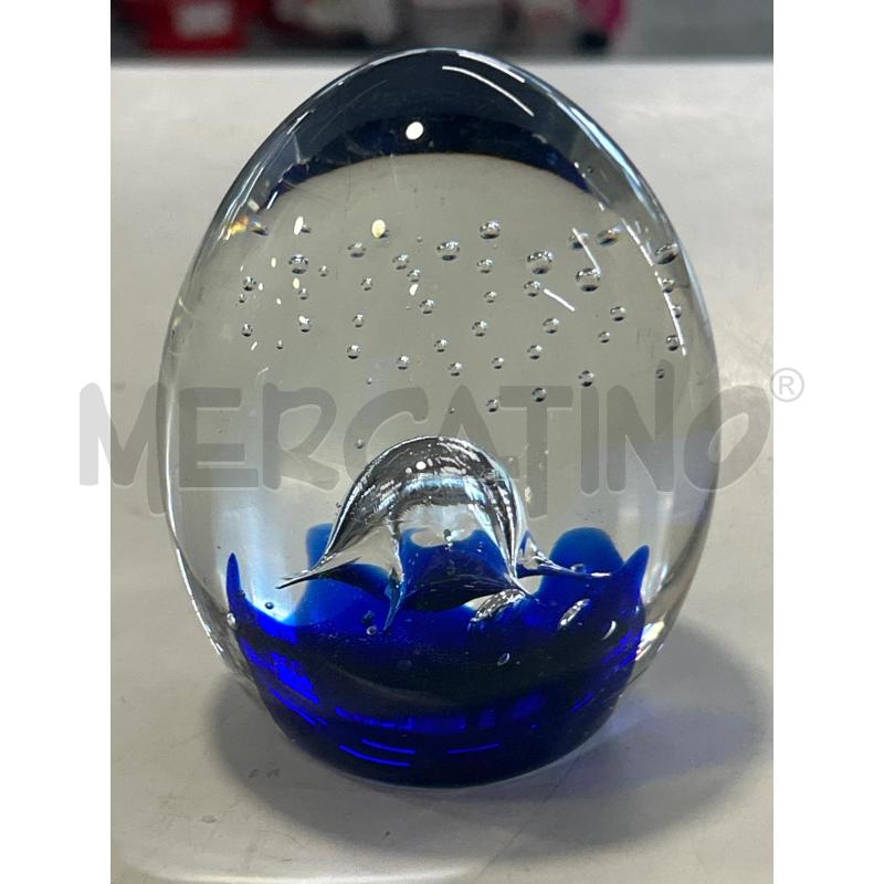 FERMA CARTE VETRO BASE BLU  | Mercatino dell'Usato Roma rebibbia 1