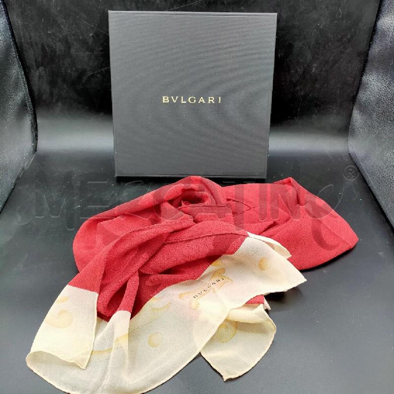 FOULARD BVLGARI ROSSO/BEIGE | Mercatino dell'Usato Roma rebibbia 1