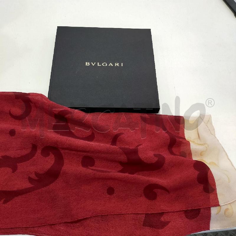 FOULARD BVLGARI ROSSO/BEIGE | Mercatino dell'Usato Roma rebibbia 3