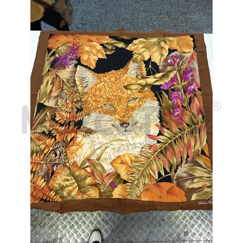 FOULARD FERRAGAMO MARRONE VOLPE  | Mercatino dell'Usato Roma rebibbia 1