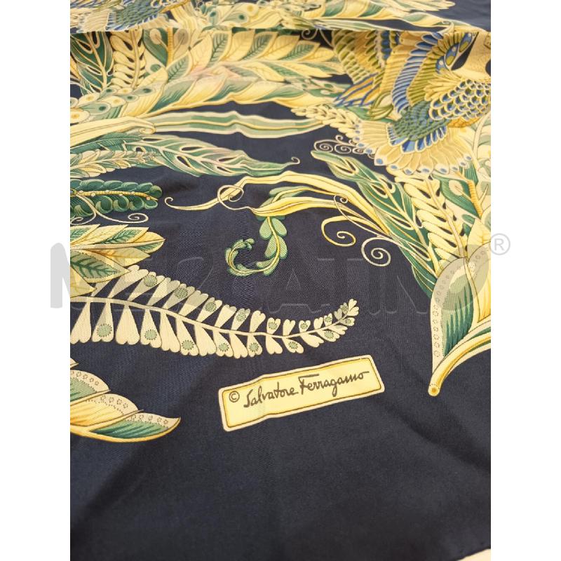 FOULARD FERRAGAMO UCCELLI BLU | Mercatino dell'Usato Roma rebibbia 2