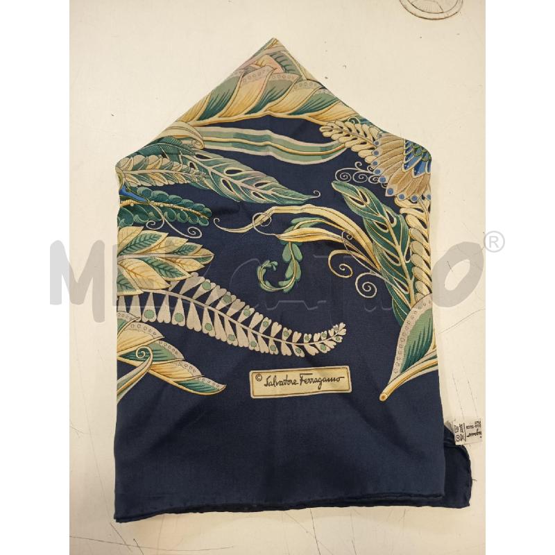 FOULARD FERRAGAMO UCCELLI BLU | Mercatino dell'Usato Roma rebibbia 3