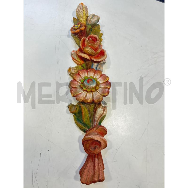 FREGIO LEGNO FIORI COLORATI | Mercatino dell'Usato Roma rebibbia 1