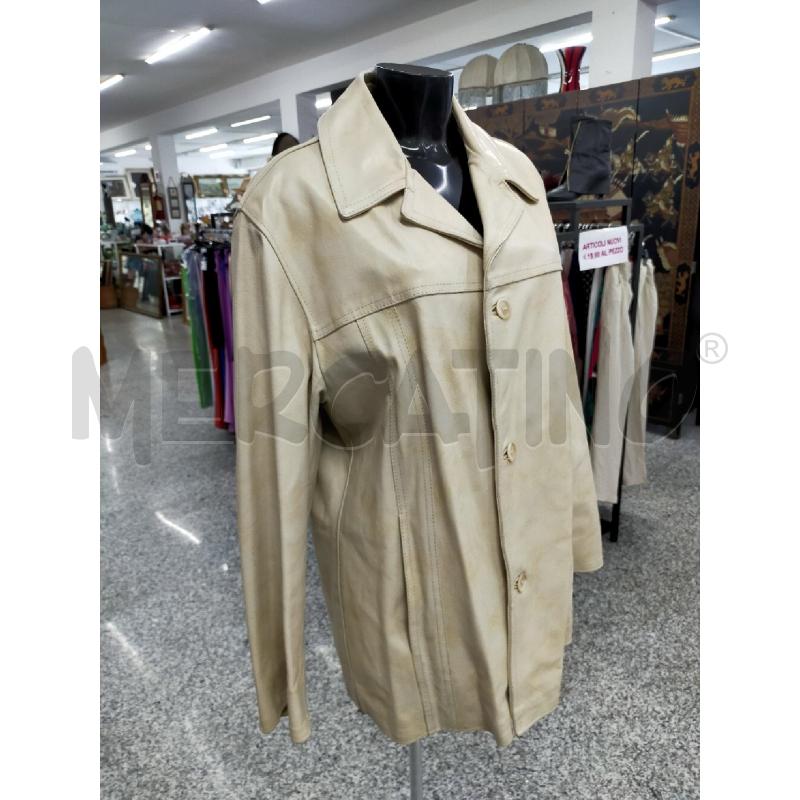 GIACCA DI PELLE UFFICIO STAMPA ROSATO/BEIGE DA RIV | Mercatino dell'Usato Roma rebibbia 3