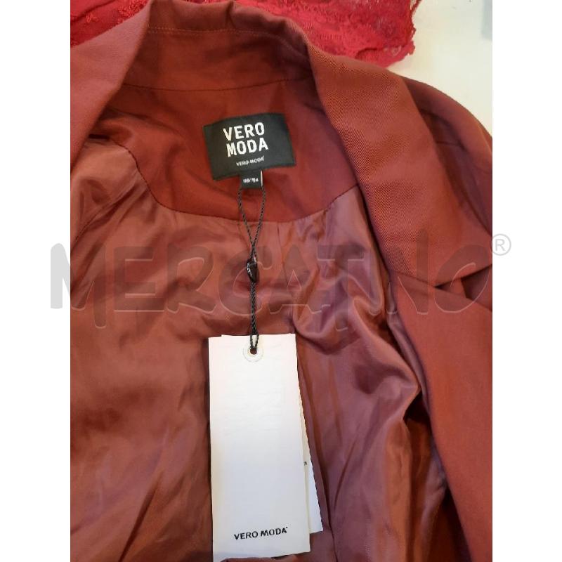 GIACCA DONNA LUNGA VERO MODA MARRONE CARTELLINATA LAVORATA | Mercatino dell'Usato Roma rebibbia 3