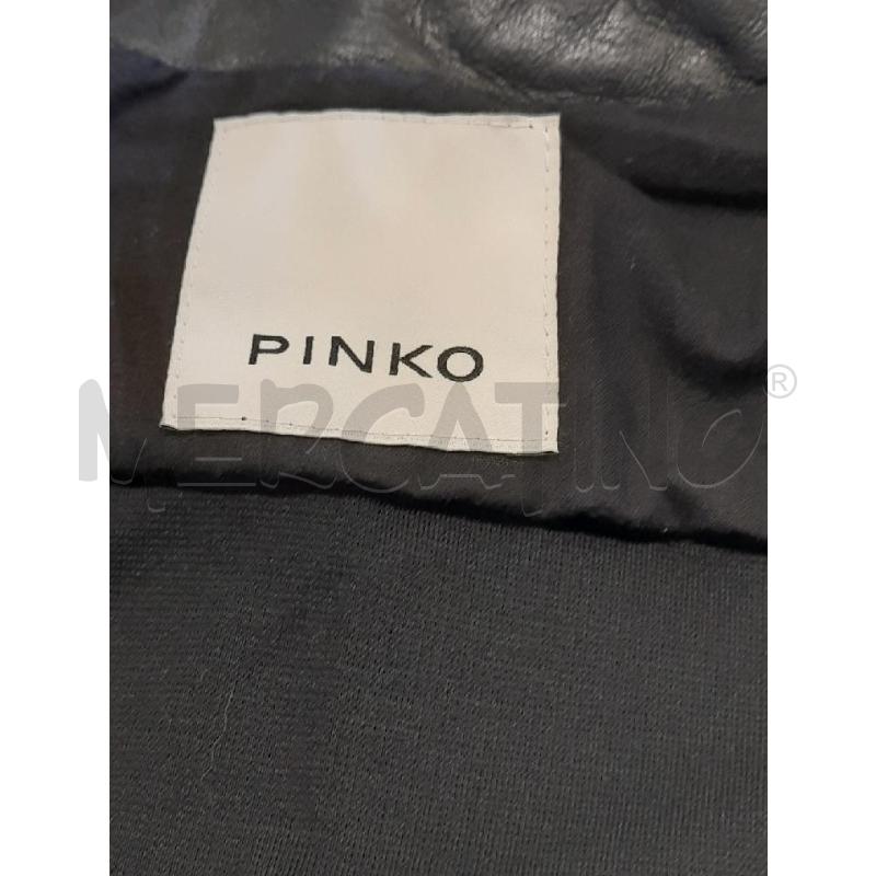 GIACCA DONNA PINKO NERA STOFFA PELLE NERA | Mercatino dell'Usato Roma rebibbia 4