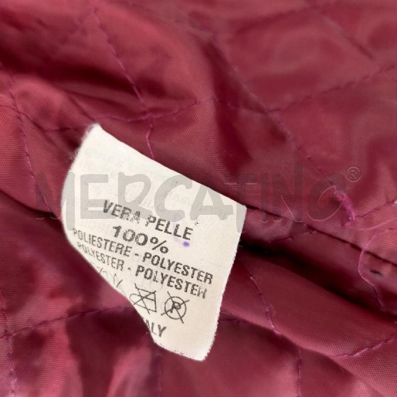 GIACCA PELLE DONNA FERRONE BORDEAUX 3BOTT TGS | Mercatino dell'Usato Roma rebibbia 5