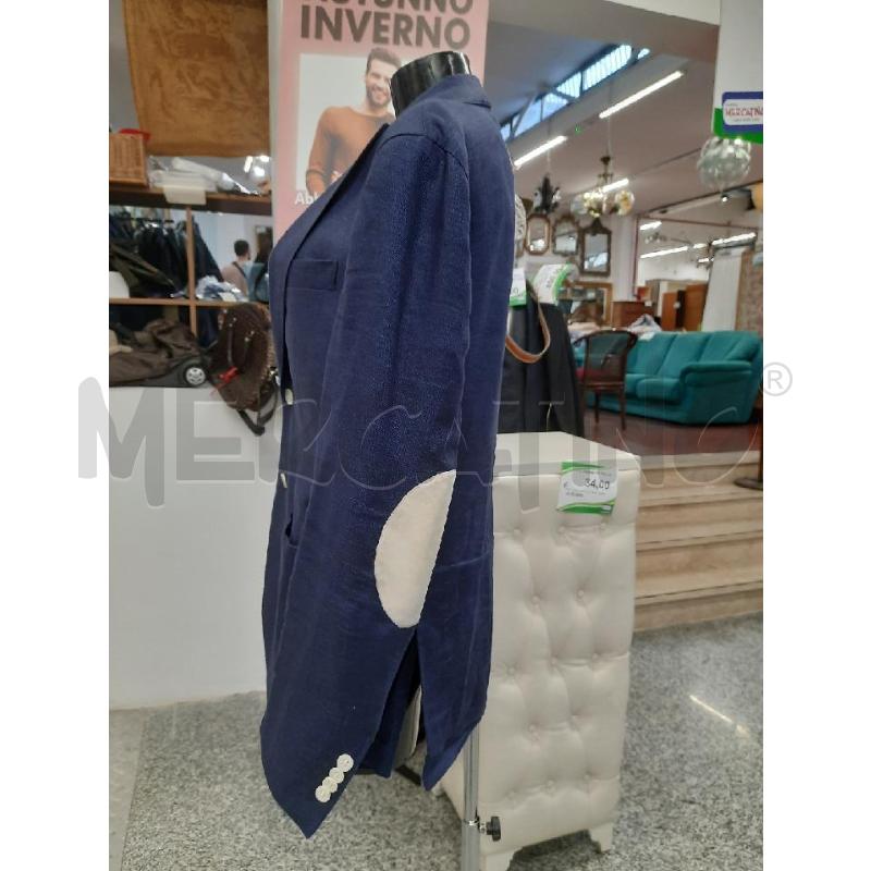 GIACCA UOMO EREDI PISANO BLU 2BOTT 100%PURO LINO TG50 | Mercatino dell'Usato Roma rebibbia 3