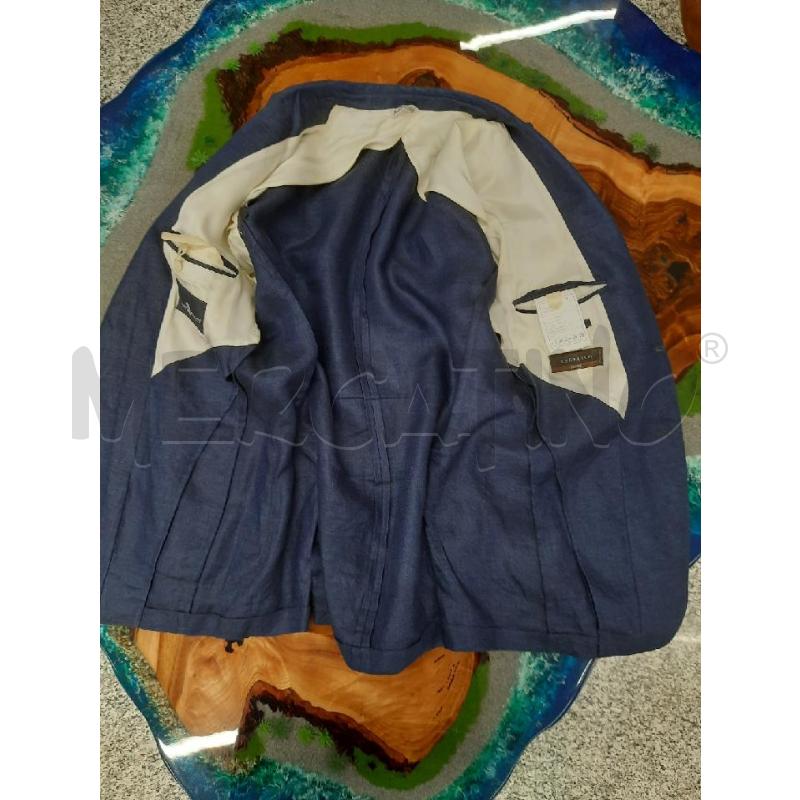 GIACCA UOMO EREDI PISANO BLU 2BOTT 100%PURO LINO TG50 | Mercatino dell'Usato Roma rebibbia 4