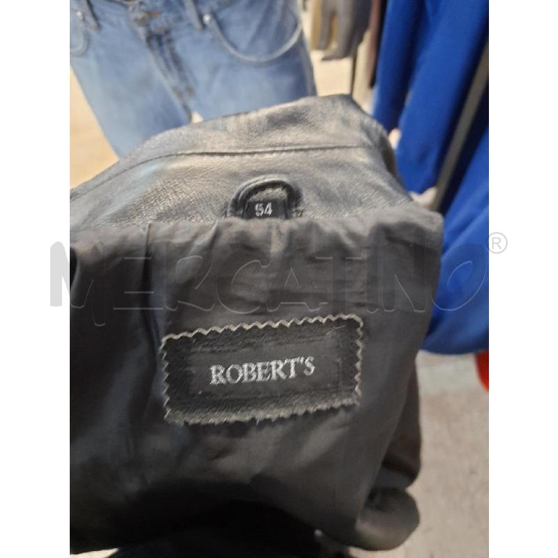 GIACCA UOMO ROBERT'S NERA PELLE DETT ARANCIONI | Mercatino dell'Usato Roma rebibbia 3