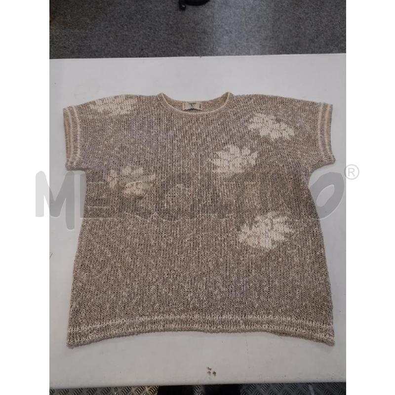 GILET DONNA VALENTINO STUDIO BEIGE FIORI CREMA  | Mercatino dell'Usato Roma rebibbia 1