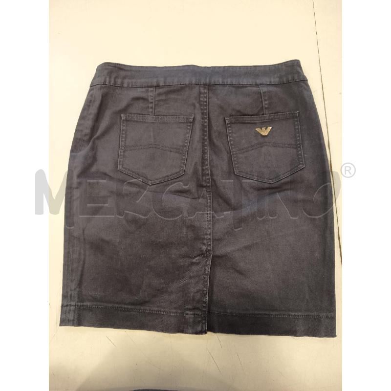 GONNA ARMANI JEANS BLU SCURO CINTA BIANCA  | Mercatino dell'Usato Roma rebibbia 3