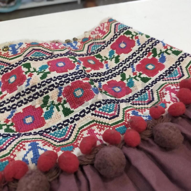 GONNA PINKO VINT MARRONE/BORDEAUX PALLINI-CUCITURE S | Mercatino dell'Usato Roma rebibbia 2