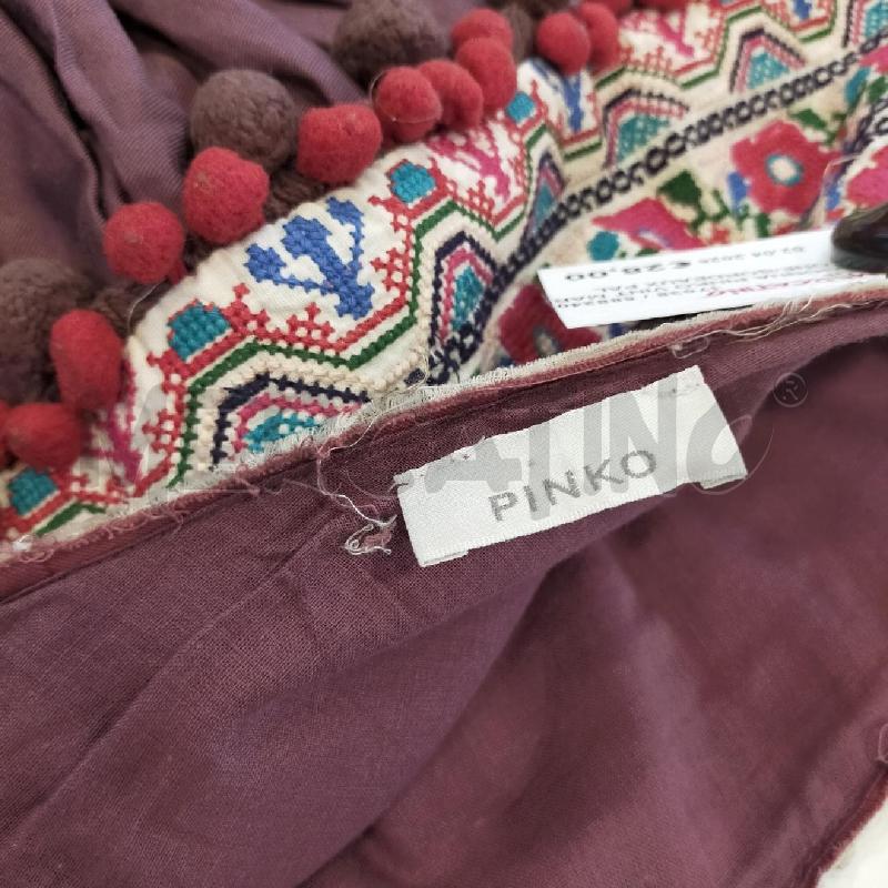 GONNA PINKO VINT MARRONE/BORDEAUX PALLINI-CUCITURE S | Mercatino dell'Usato Roma rebibbia 3
