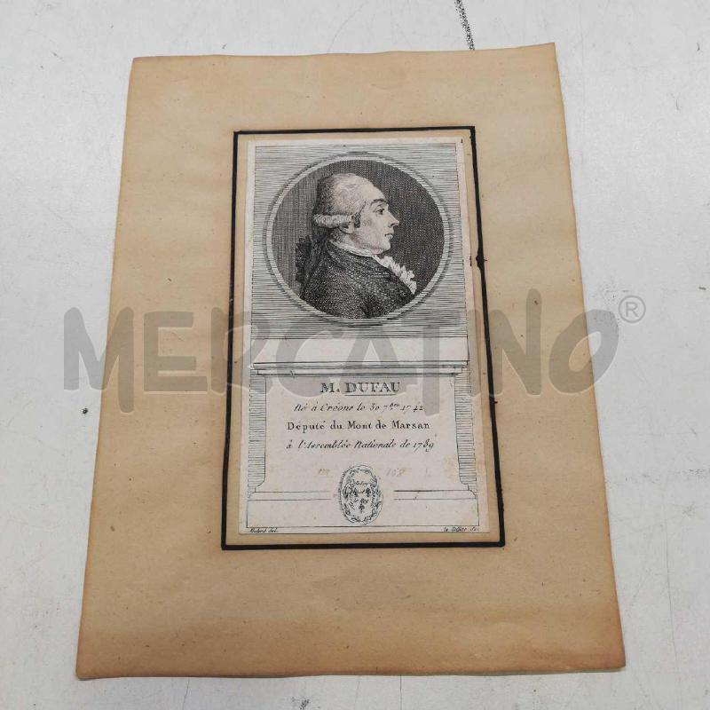 INCISIONE M.DUFAU ASSEMBLEA NAZIONALE 1789 | Mercatino dell'Usato Roma rebibbia 1
