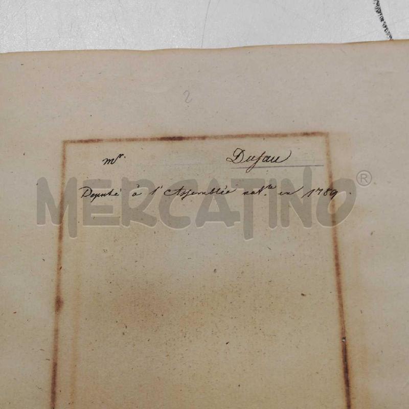 INCISIONE M.DUFAU ASSEMBLEA NAZIONALE 1789 | Mercatino dell'Usato Roma rebibbia 2