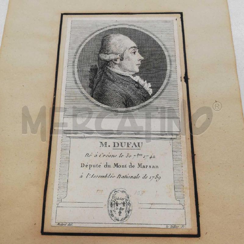 INCISIONE M.DUFAU ASSEMBLEA NAZIONALE 1789 | Mercatino dell'Usato Roma rebibbia 3