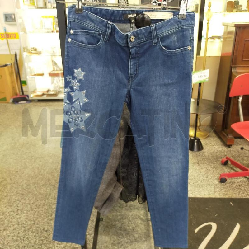 JEANS DONNA JUST CAVALLI SCHIARITURA STELLE E BORCHIE | Mercatino dell'Usato Roma rebibbia 1
