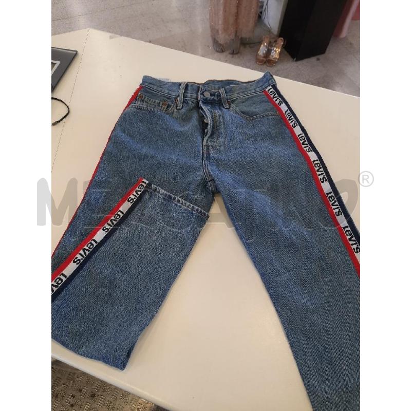 JEANS DONNA LEVIS 501 FASCE LATERALI SCRITTE  | Mercatino dell'Usato Roma rebibbia 1