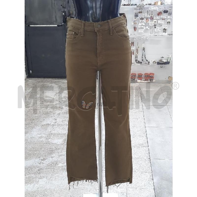 JEANS DONNA MOTHER VERDE MILITARE TOPPA FARFALLA | Mercatino dell'Usato Roma rebibbia 1