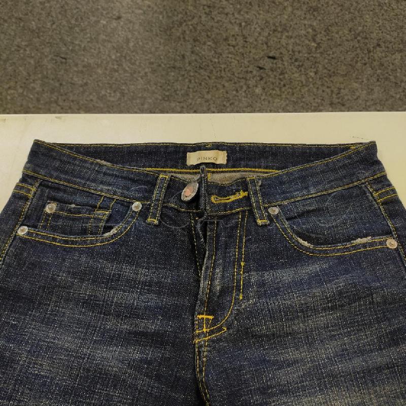 JEANS DONNA PINKO VINT VITA BASSA LOGO GLITTER RETRO | Mercatino dell'Usato Roma rebibbia 1