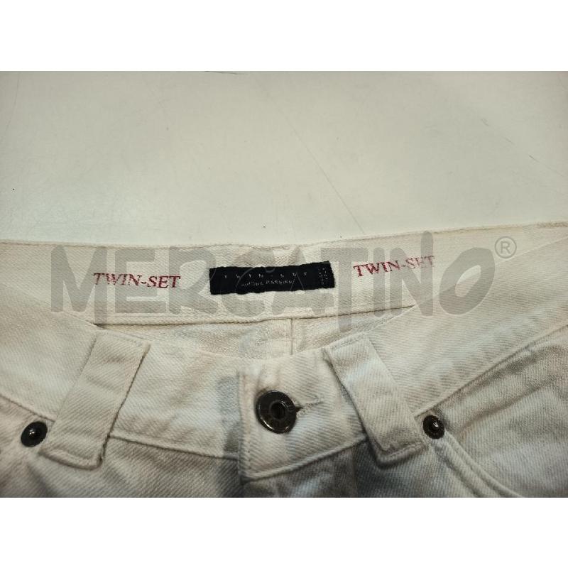 JEANS DONNA TWIN-SET BIANCO LOGO R INT | Mercatino dell'Usato Roma rebibbia 4
