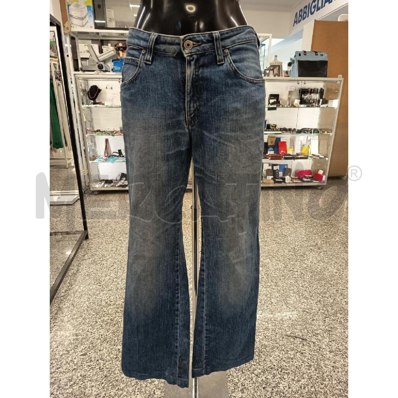 JEANS UOMO AJ LAVAGGIO SCURO CUCITURE VERDI  | Mercatino dell'Usato Roma rebibbia 1