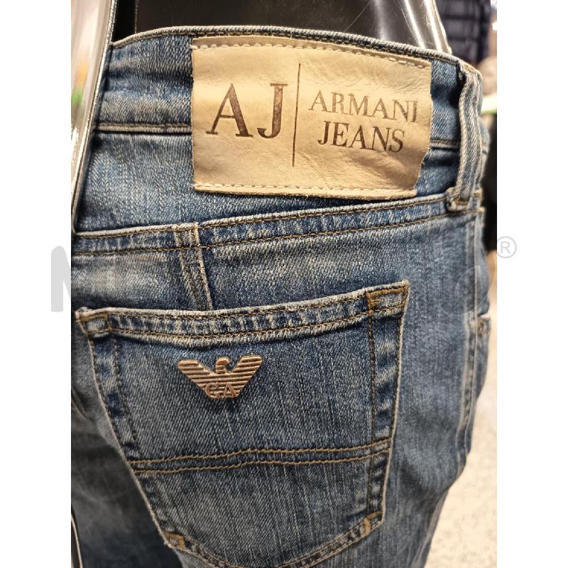JEANS UOMO AJ LAVAGGIO SCURO CUCITURE VERDI  | Mercatino dell'Usato Roma rebibbia 3