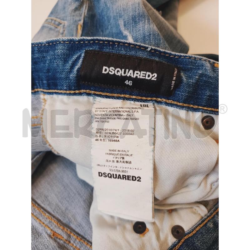 JEANS UOMO DSQUARED2 SCRITTA TASCA 35 | Mercatino dell'Usato Roma rebibbia 5