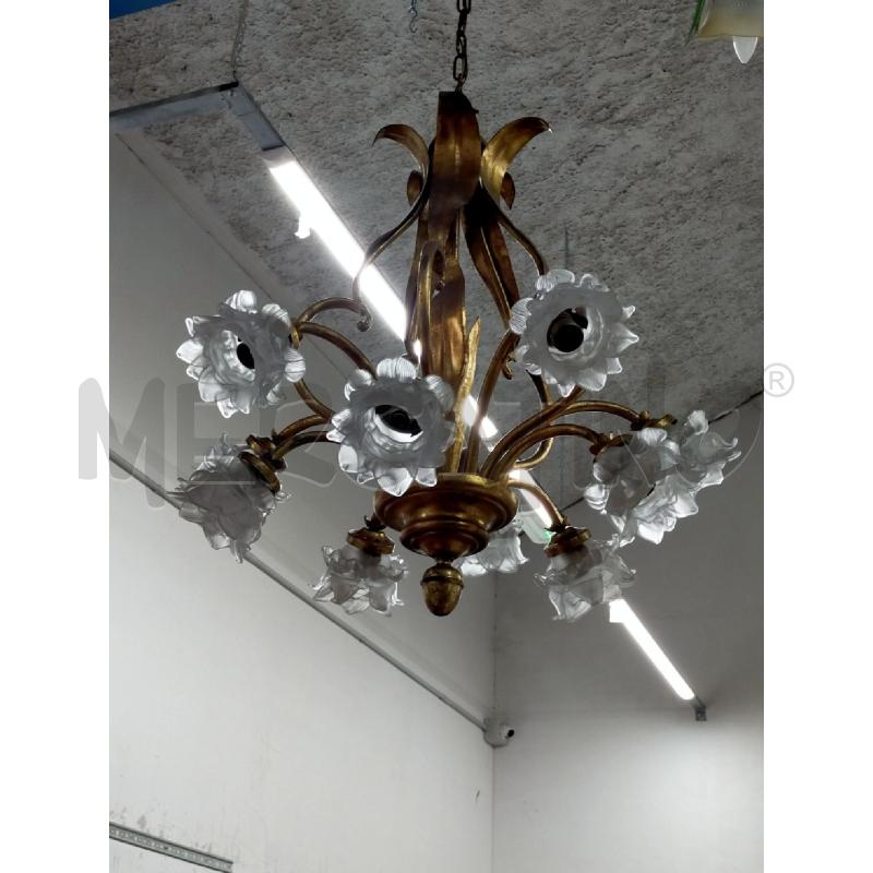 LAMPADARIO DORATO 8 COPPE SAT DA RIV | Mercatino dell'Usato Roma rebibbia 1