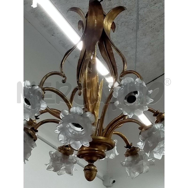 LAMPADARIO DORATO 8 COPPE SAT DA RIV | Mercatino dell'Usato Roma rebibbia 2
